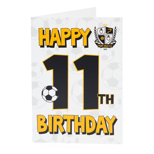 11th Birthday Card - Port Vale Store