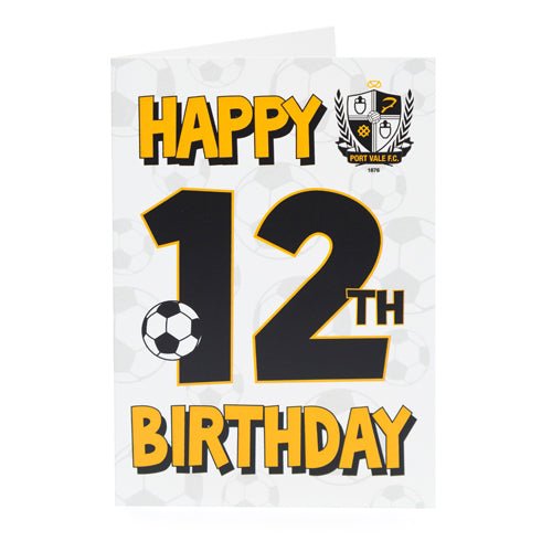 12th Birthday Card - Port Vale Store