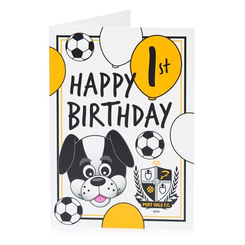 1st Birthday Card - Port Vale Store