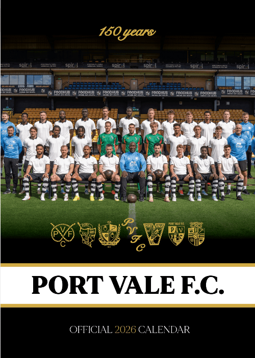 2026 Calendar - Port Vale Store