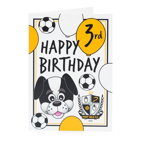 3rd Birthday Card - Port Vale Store