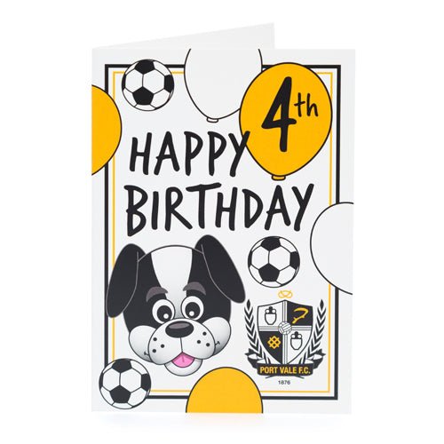 4th Birthday Card - Port Vale Store