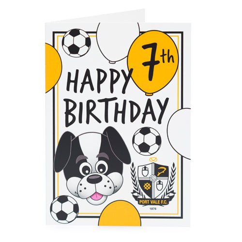 7th Birthday Card - Port Vale Store
