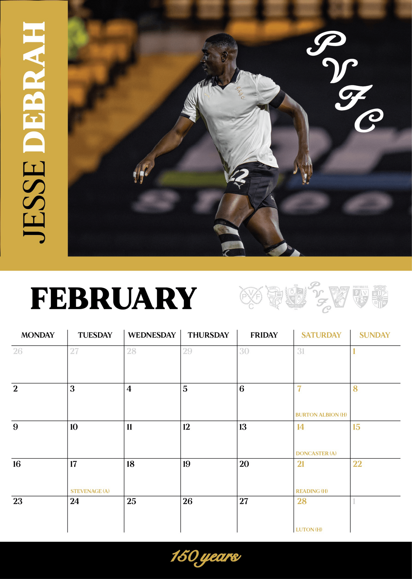 2026 Calendar - Port Vale Store