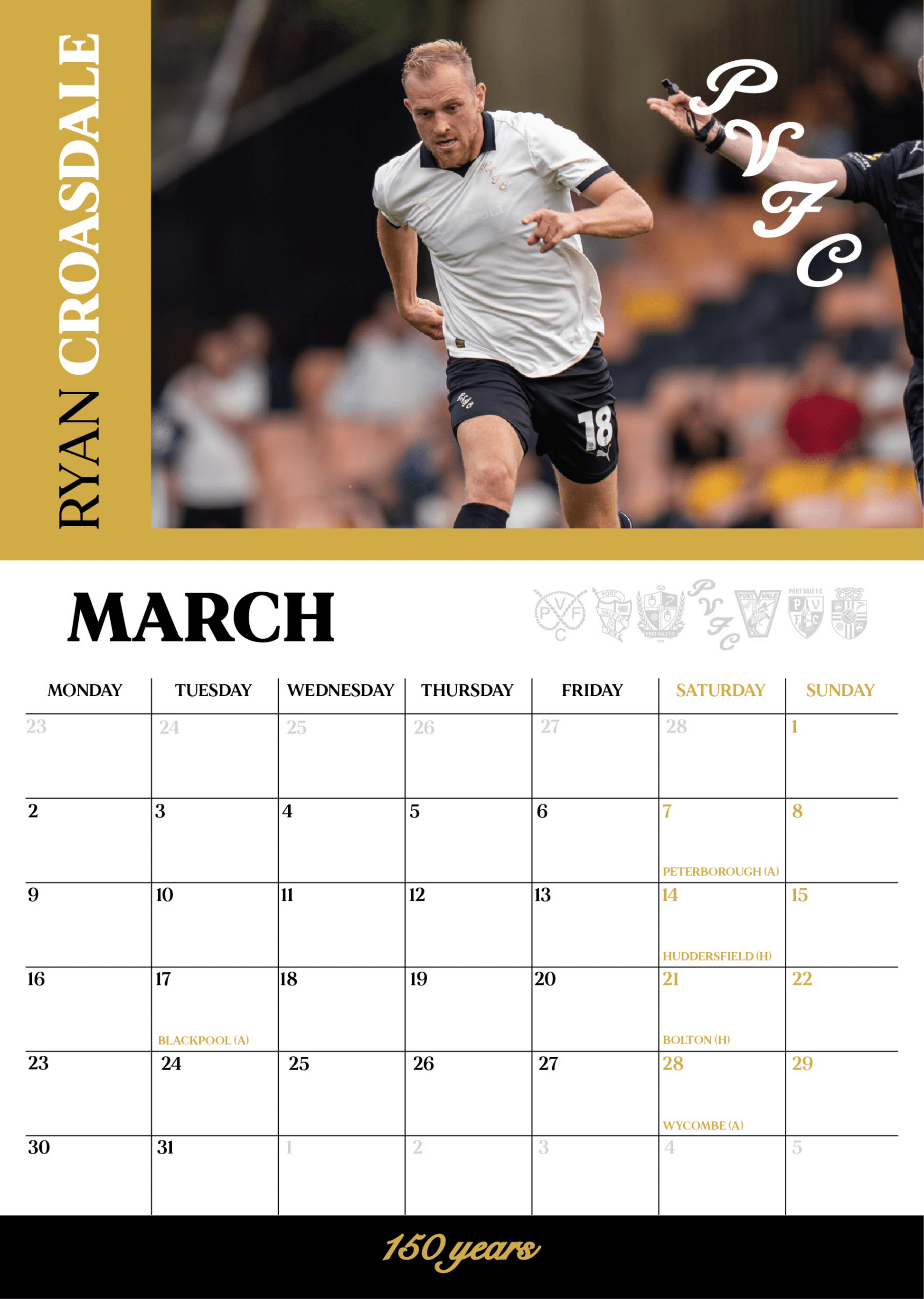 2026 Calendar - Port Vale Store