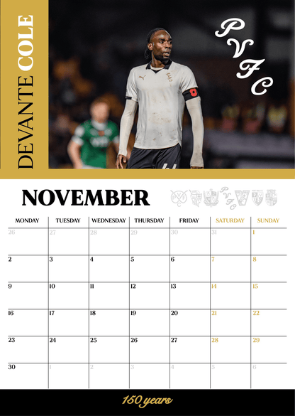 2026 Calendar - Port Vale Store