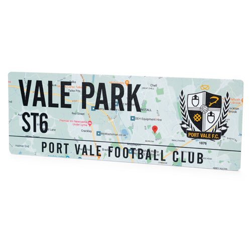 ST6 Wooden Street Sign - Port Vale Store
